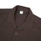 Bowling Oversized Linen Shirt - Espresso