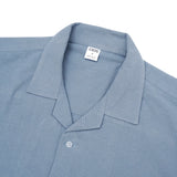 Bowling Oversized Linen Shirt - Light Blue