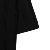 Noir Knit Polo Shirt - Black