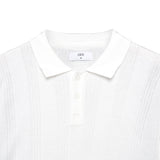 Noir Knit Polo Shirt - White