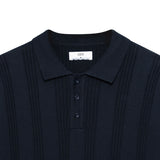 Noir Knit Polo Shirt - Navy