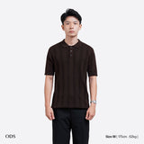 Noir Knit Polo Shirt - Dark Brown