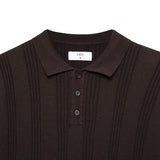 Noir Knit Polo Shirt - Dark Brown