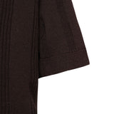 Noir Knit Polo Shirt - Dark Brown