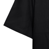 Open Collar Soft Touch Cotton Short Sleeve Shirt - Black