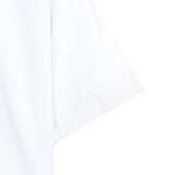 Oversized Heavyweight Cotton 16s T-shirt with Striped Collar - White