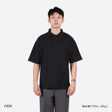 Oversized Classic Polo Shirt - Black