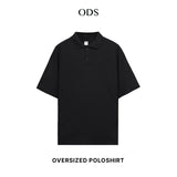 Oversized Classic Polo Shirt - Black
