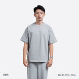 Heavyweight Oversized Raglan T-Shirt - Misty Grey