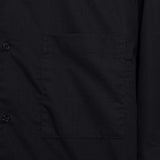 Oversized Long Sleeve Shirt Cotton Rayon - Black
