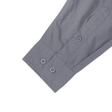 Oversized Long Sleeve Shirt Cotton Rayon - Dark Grey