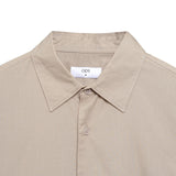 Oversized Long Sleeve Shirt Cotton Rayon - Latte