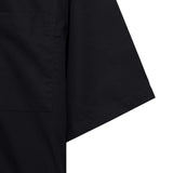 Oversized Short Sleeve Shirt Cotton Rayon - Black