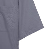 Oversized Short Sleeve Shirt Cotton Rayon - Dark Grey