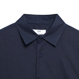 Oversized Short Sleeve Shirt Cotton Rayon - Navy