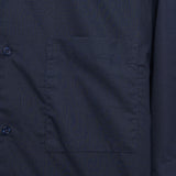 Oversized Short Sleeve Shirt Cotton Rayon - Navy