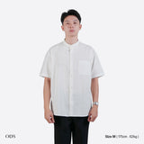 Sena Koko Short Sleeve Band Collar Shirt - White