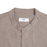 Sena Koko Short Sleeve Band Collar Shirt - Khaki