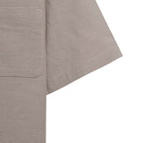 Sena Koko Short Sleeve Band Collar Shirt - Khaki