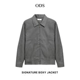 Signature Boxy Jacket - Dark Grey
