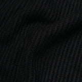 Relaxed V Neck Knit Sweater - Black