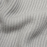 Relaxed V Neck Knit Sweater - Light Grey