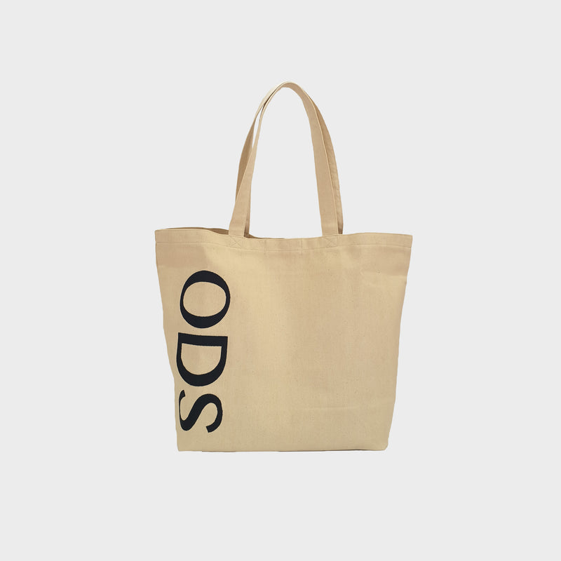 Canvas Tote Bag Side Logo Natural