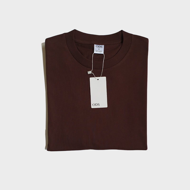 Oversized Basic T-shirt Dark Brown