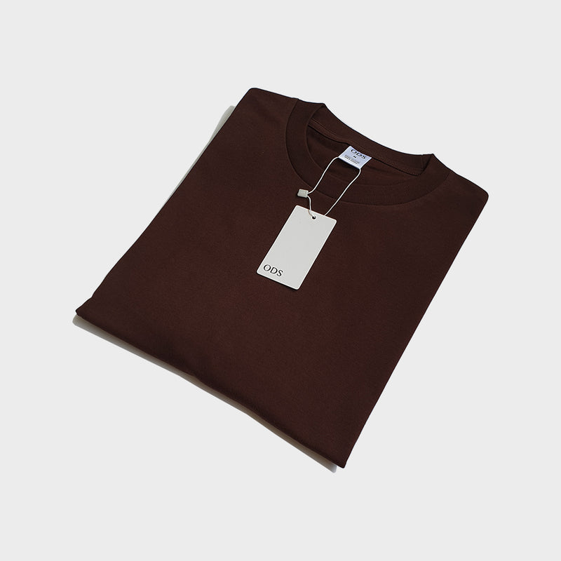 Oversized Basic T-shirt Dark Brown