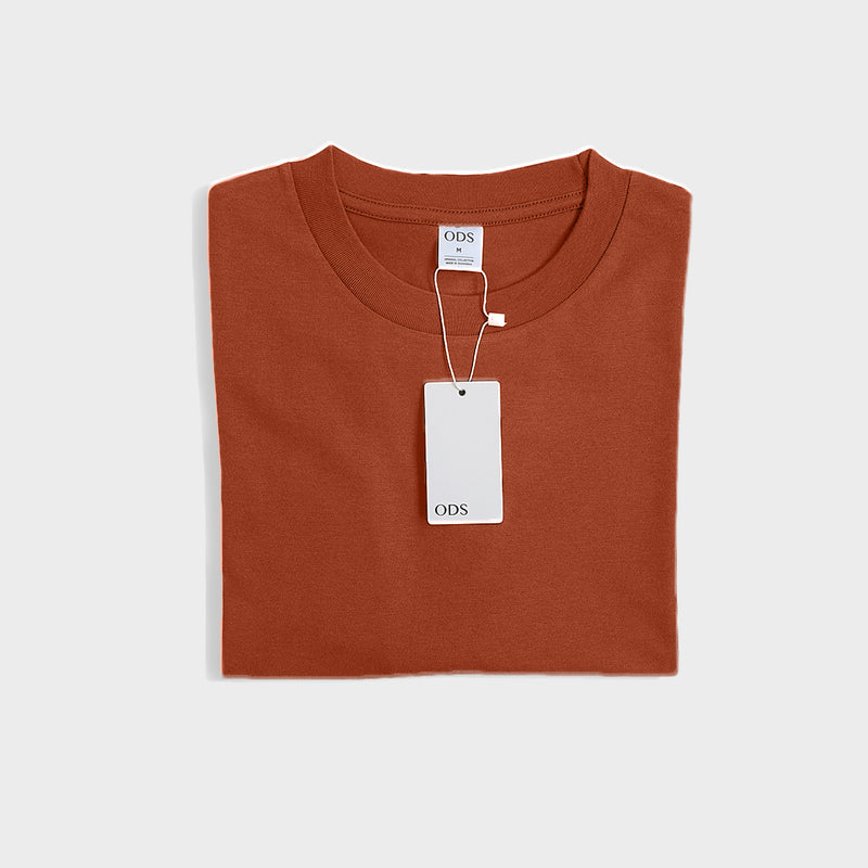 Oversized Basic T-shirt Rust