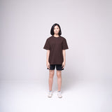 Oversized Basic T-shirt Dark Brown