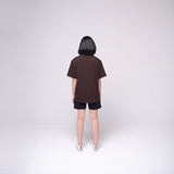 Oversized Basic T-shirt Dark Brown