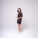 Oversized Basic T-shirt Dark Brown