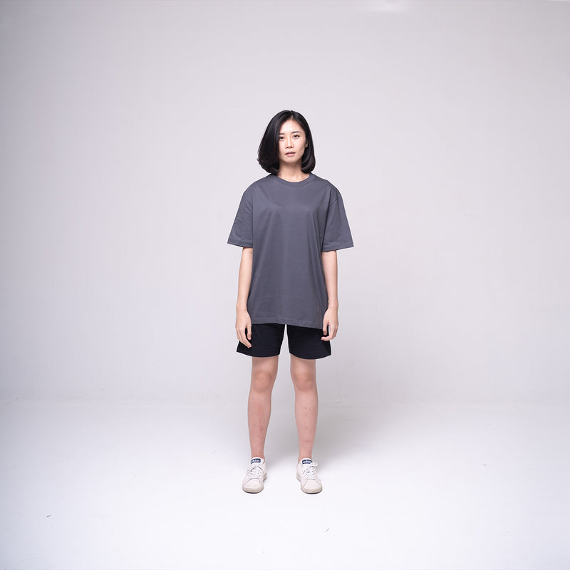 Oversized Basic T-shirt Dark Grey