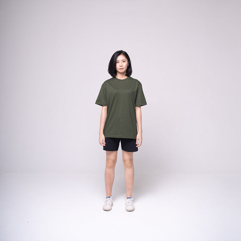 Oversized Basic T-shirt Olive