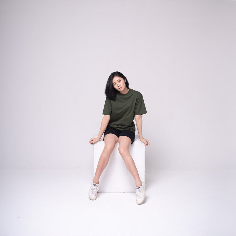 Oversized Basic T-shirt Olive