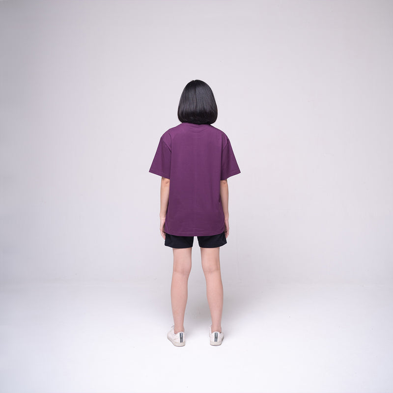 Oversized Basic T-shirt Purple