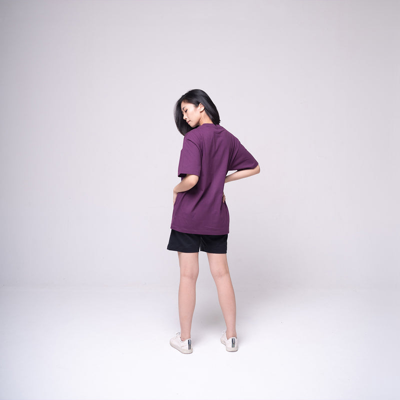 Oversized Basic T-shirt Purple