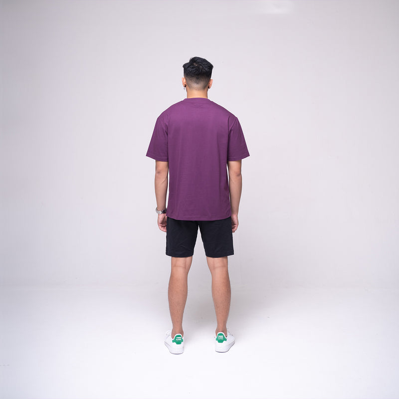 Oversized Basic T-shirt Purple