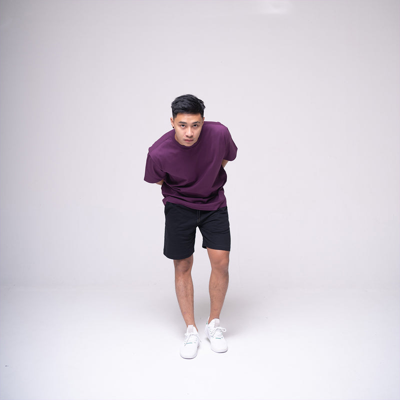 Oversized Basic T-shirt Purple