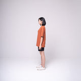 Oversized Basic T-shirt Rust