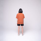 Oversized Basic T-shirt Rust