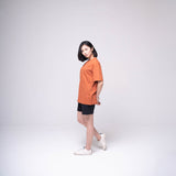 Oversized Basic T-shirt Rust