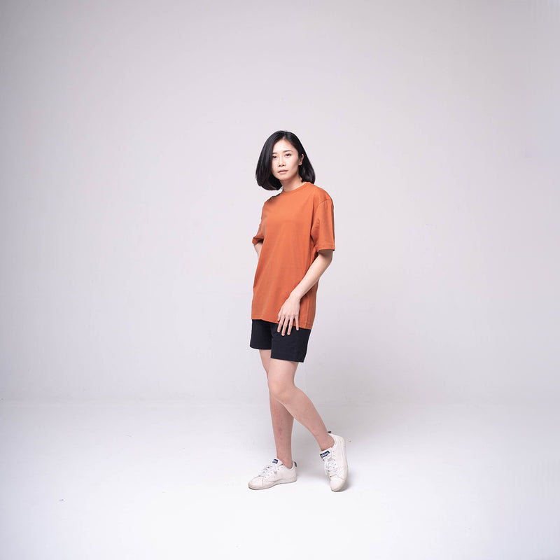 Oversized Basic T-shirt Rust