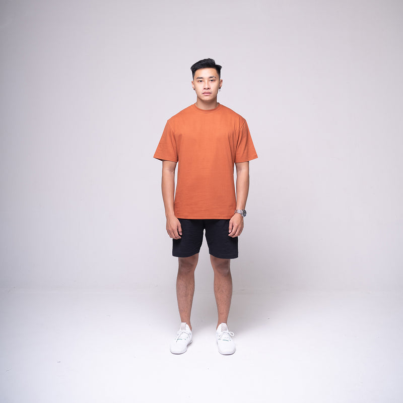 Oversized Basic T-shirt Rust