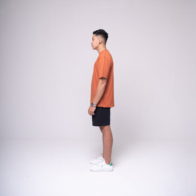 Oversized Basic T-shirt Rust