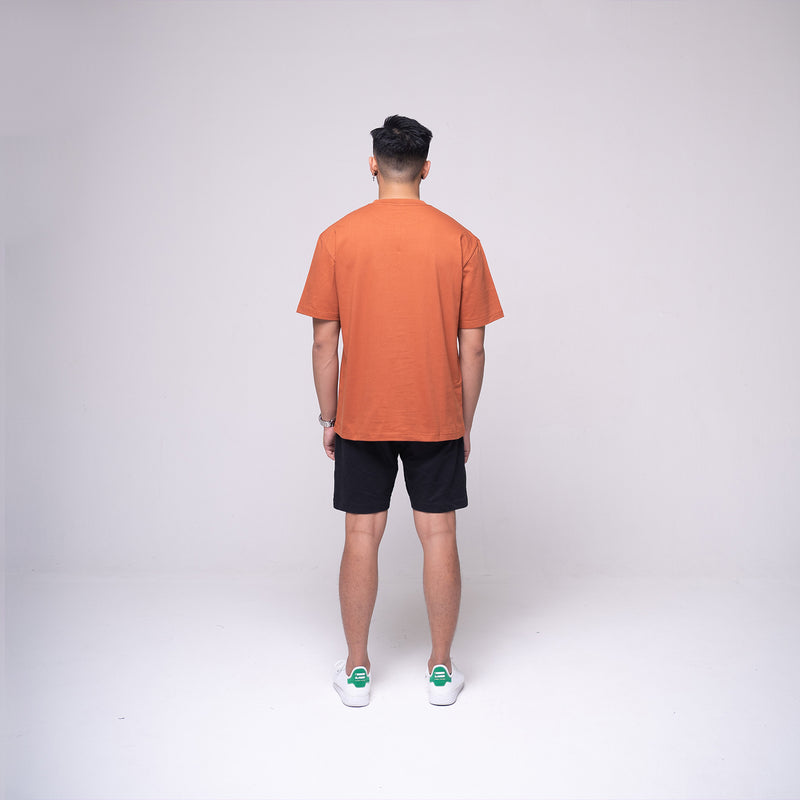 Oversized Basic T-shirt Rust