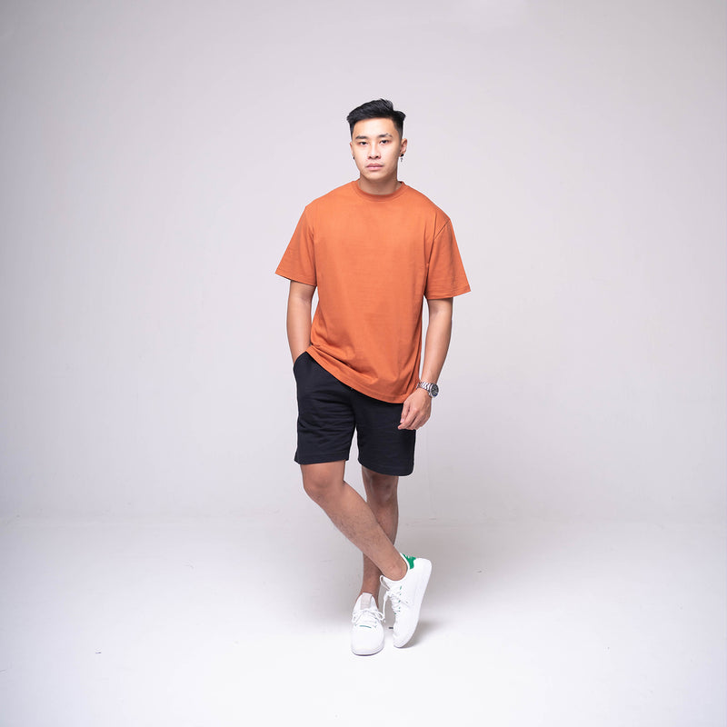 Oversized Basic T-shirt Rust