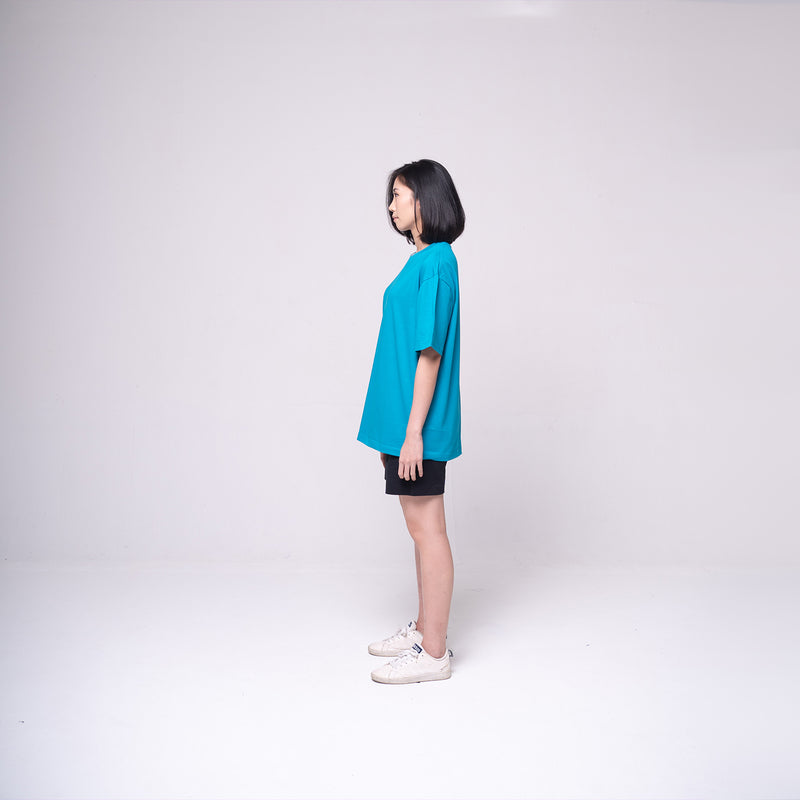 Oversized Basic T-shirt Turquoise