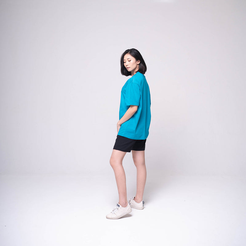 Oversized Basic T-shirt Turquoise